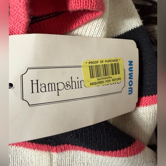 Hampshire Studio 2X Summer Cardigan —Striped Beach Theme Embroidered Sweater Top - Picture 6 of 6